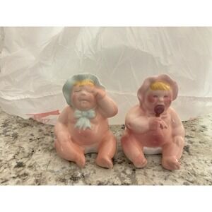 Lollipop baby salt and pepper shakers vintage